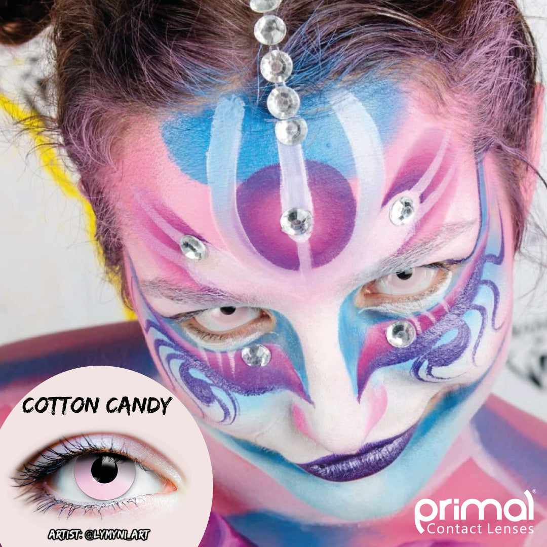 PRIMAL Cotton Candy lentilles de contact roses opaques
