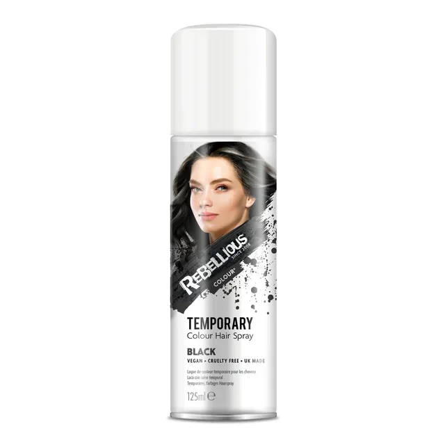 PRIMAL Rebellious Black spray colorant noir 125ml éphémère