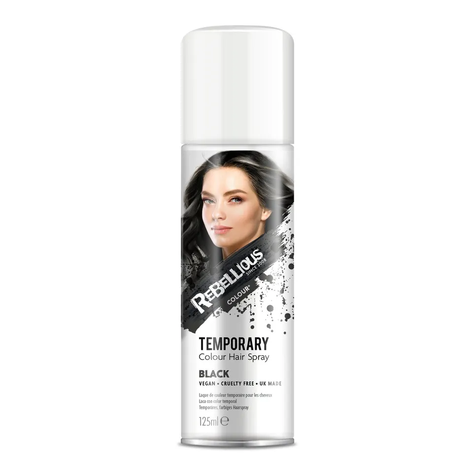 PRIMAL Rebellious Black spray colorant noir 125ml éphémère