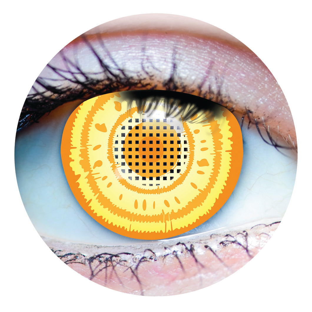 Primal Makima lentilles de contact orange jaune