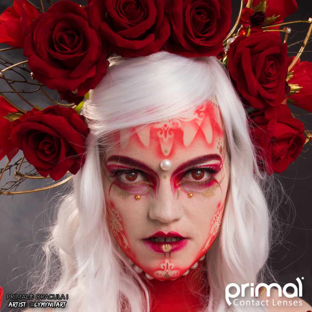 PRIMAL Dracula I lentilles de contact rouges opaques