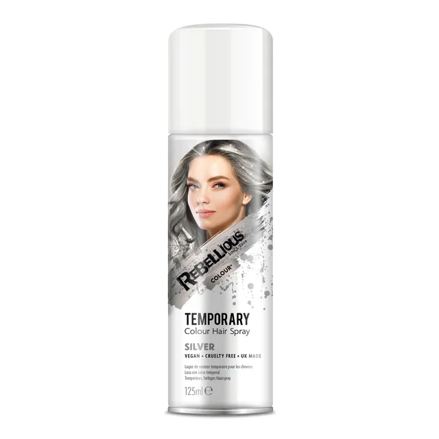 PRIMAL Rebellious Silver spray cheveux argent 125ml lavable