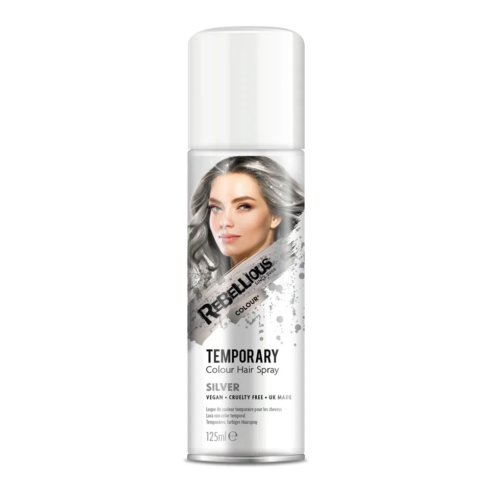 PRIMAL Rebellious Silver spray cheveux argent 125ml lavable