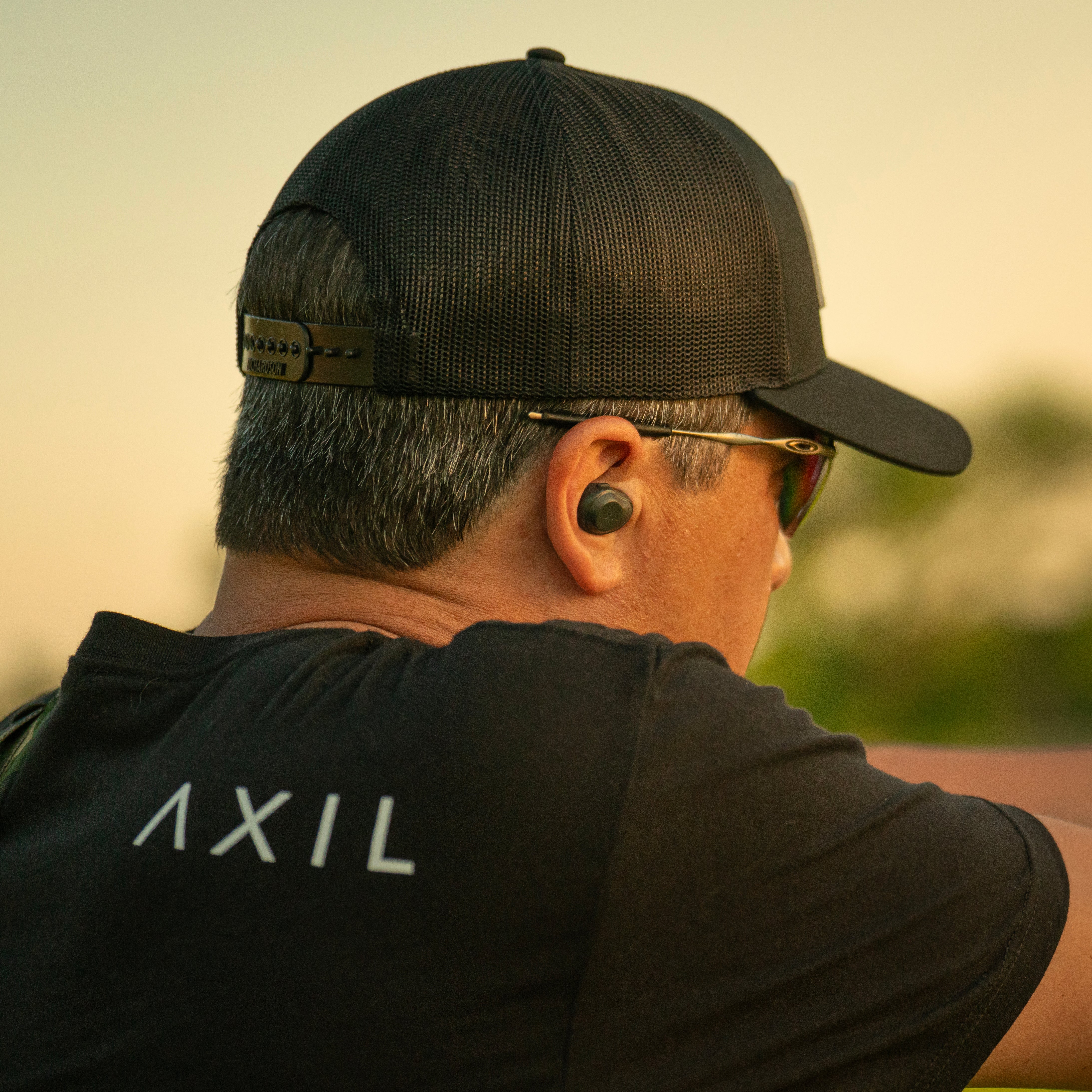 AXIL Logo T-shirt coton noir coupe confort