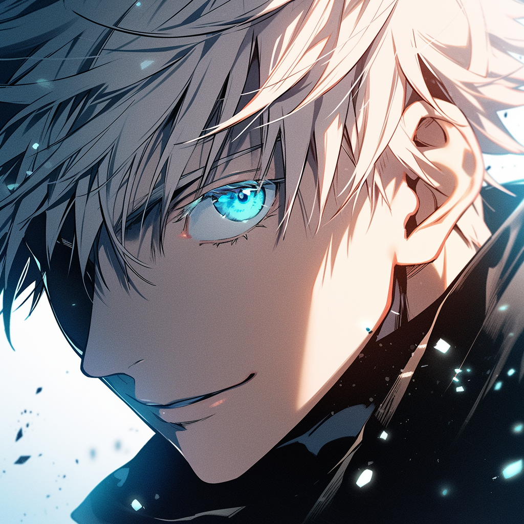 Primal Gojo Satoru lentilles de contact bleu glace