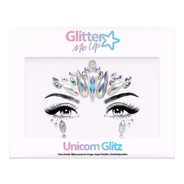 Glitter Me Up Unicorn Glitz bijoux visage pastel