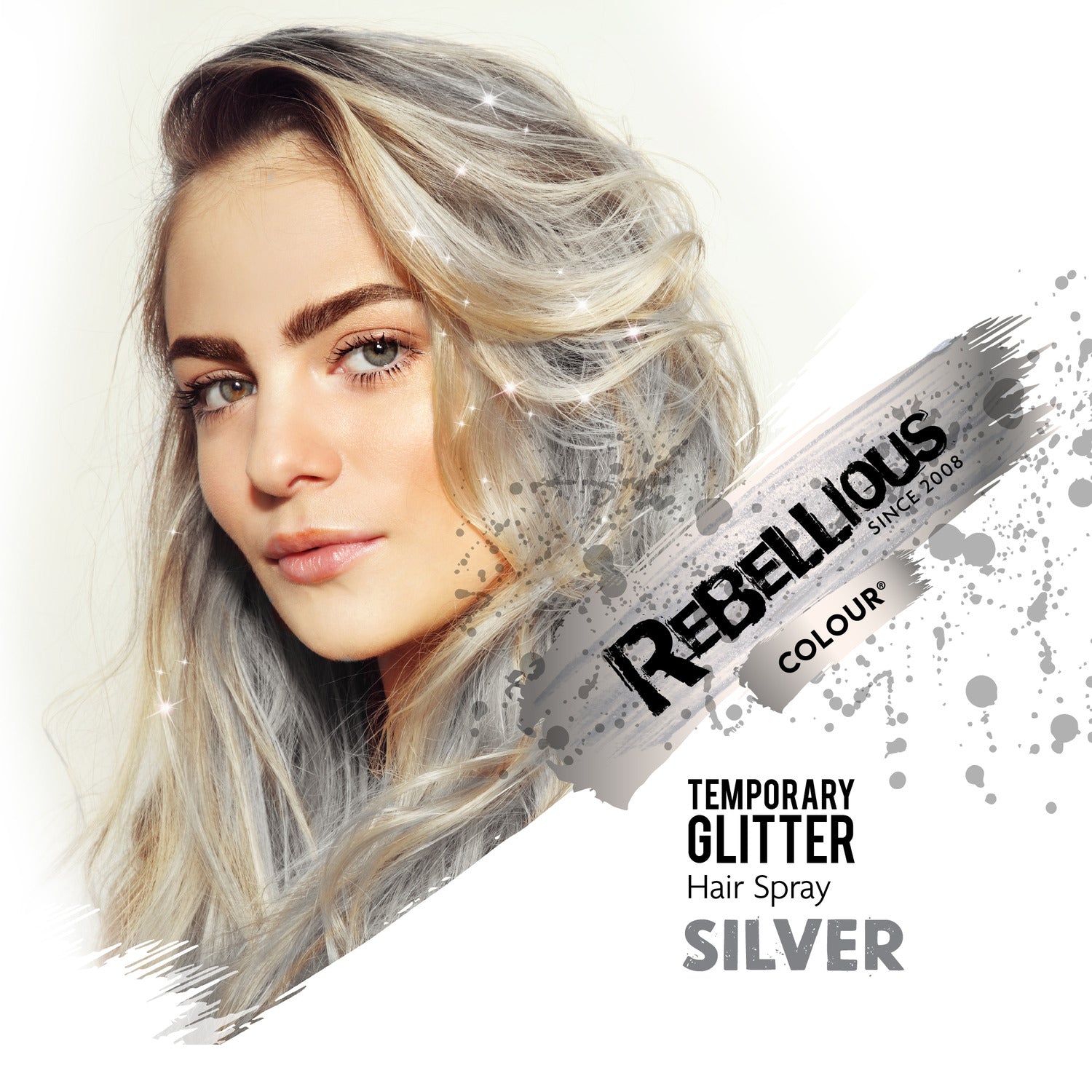PRIMAL Rebellious Silver Sparkle spray paillettes 125ml