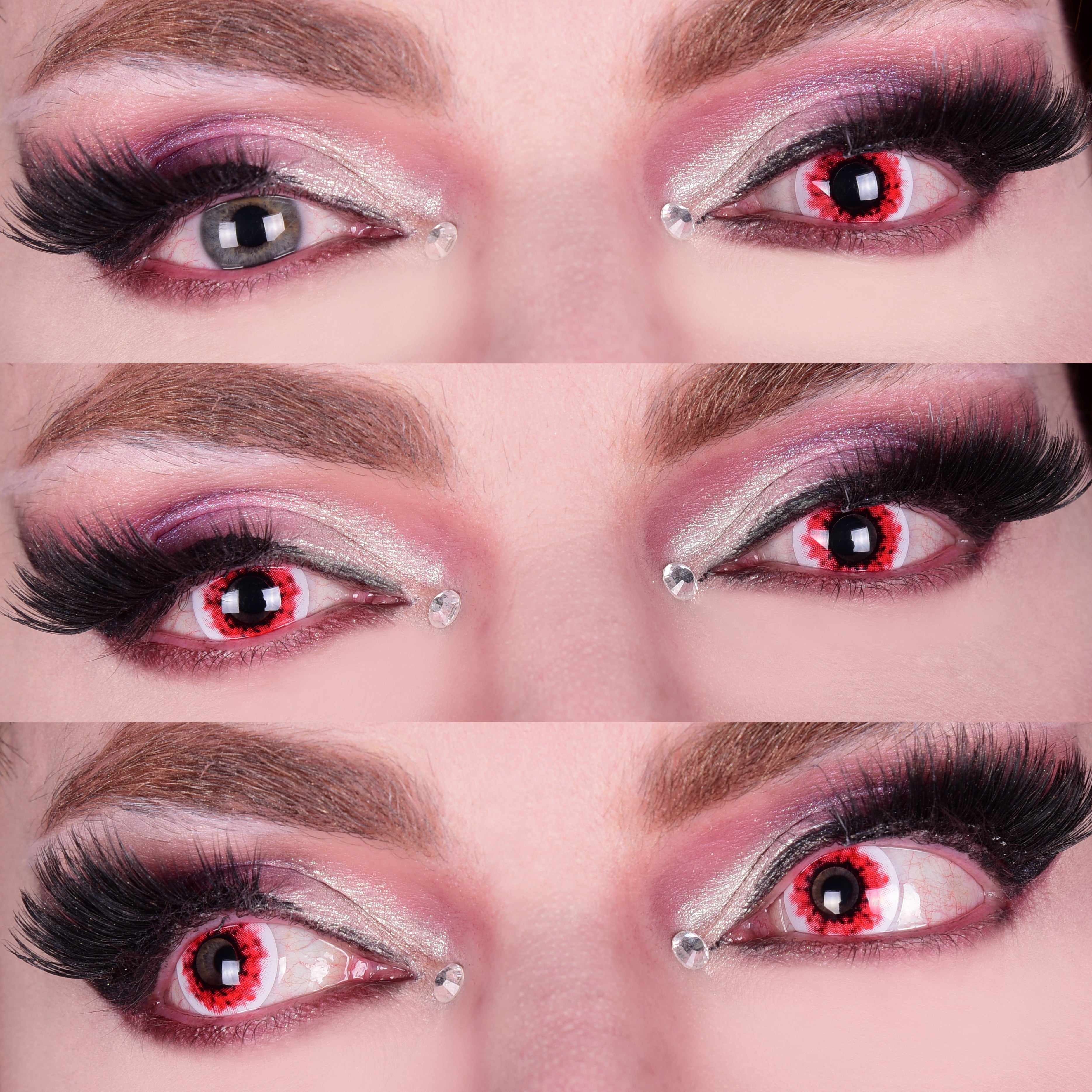 Primal Wraith II lentilles contact blanches rouges veines