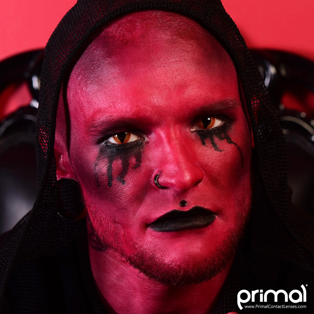 Primal Diablo lentilles cosplay orange œil de chat