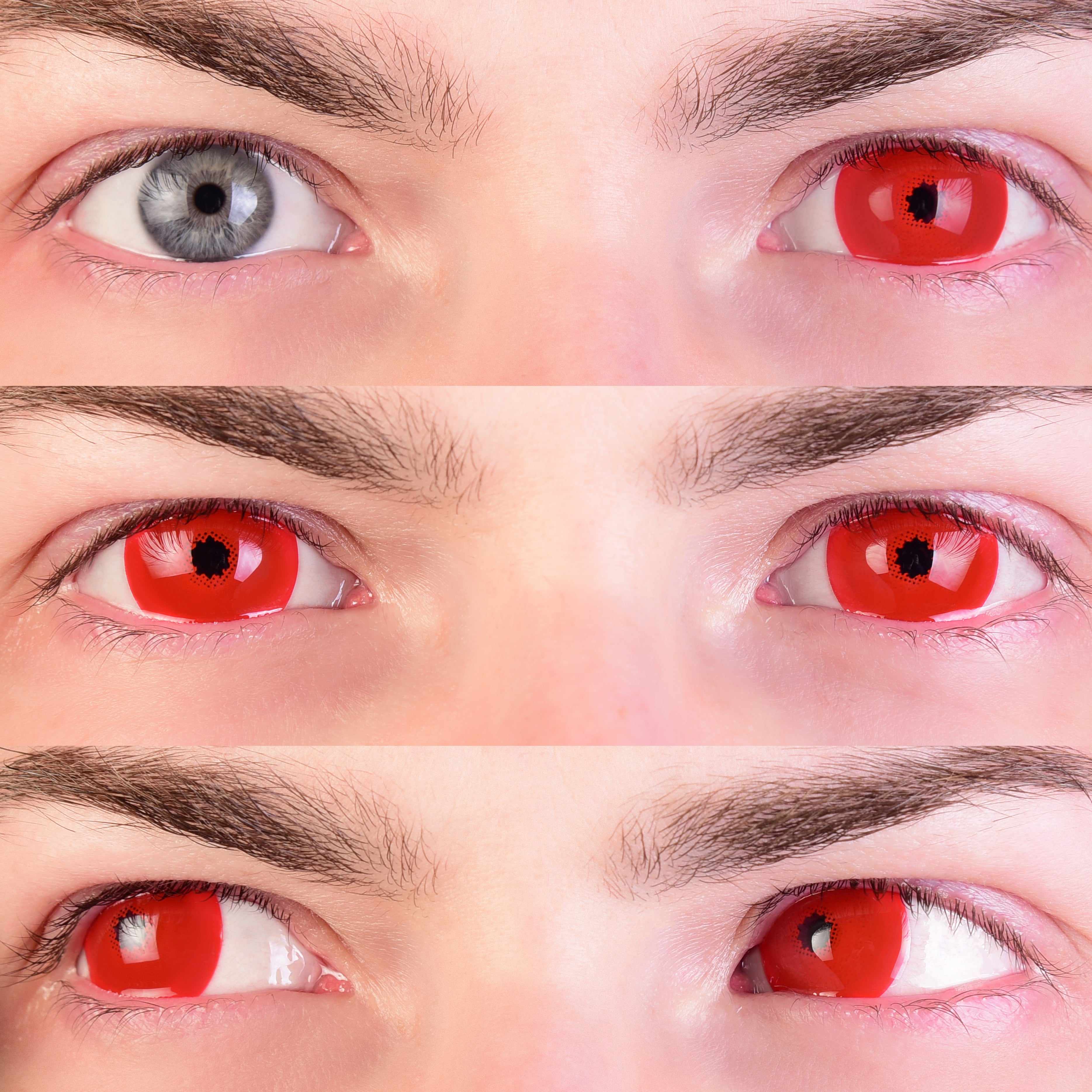 Primal Red Mini Sclera lentilles de contact rouges