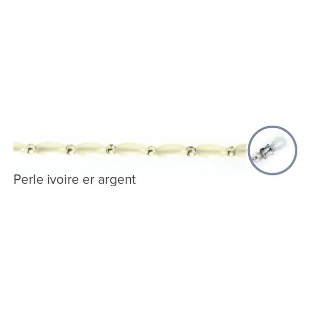 JHB Réf 158 chaînette lunettes perle grain de riz lot 6