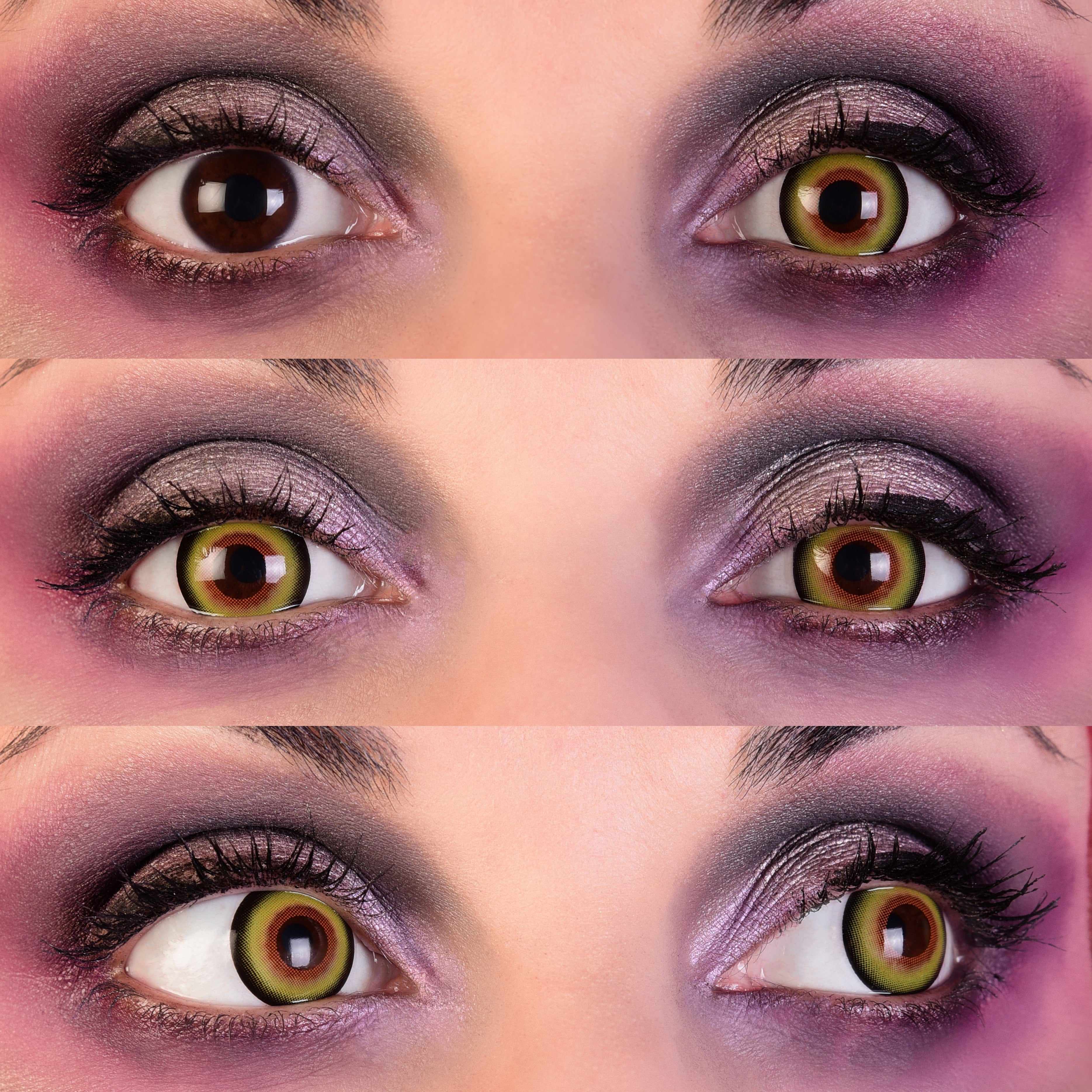 PRIMAL Mad Hatter lentilles fantaisie orange jaune opaque