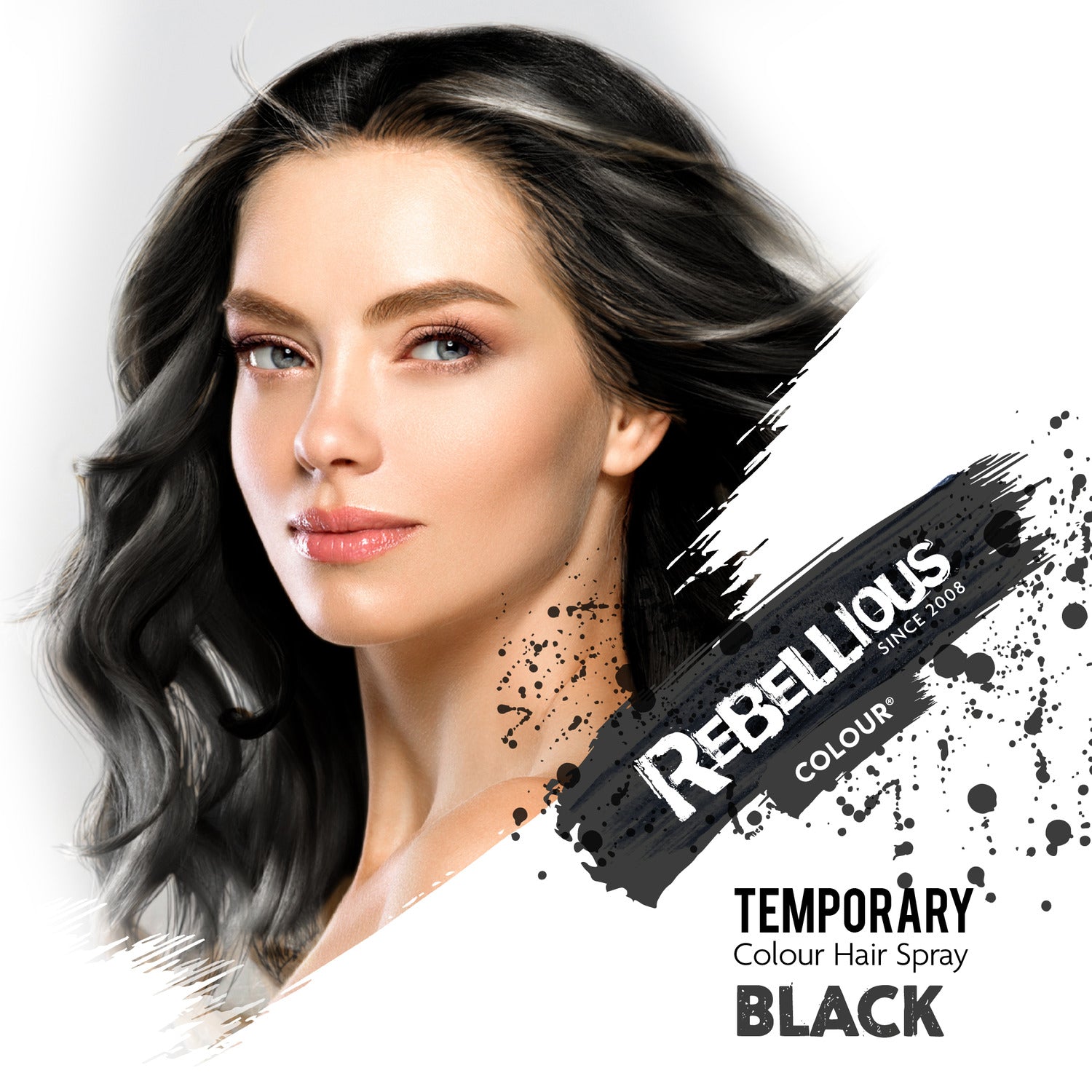 PRIMAL Rebellious Black spray colorant noir 125ml éphémère