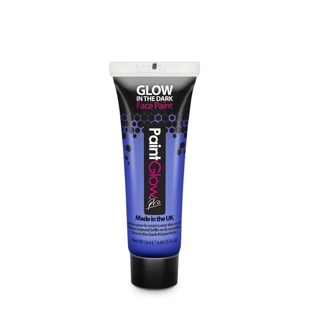 PaintGlow UV Glow peinture visage et corps bleu 12ml fluo