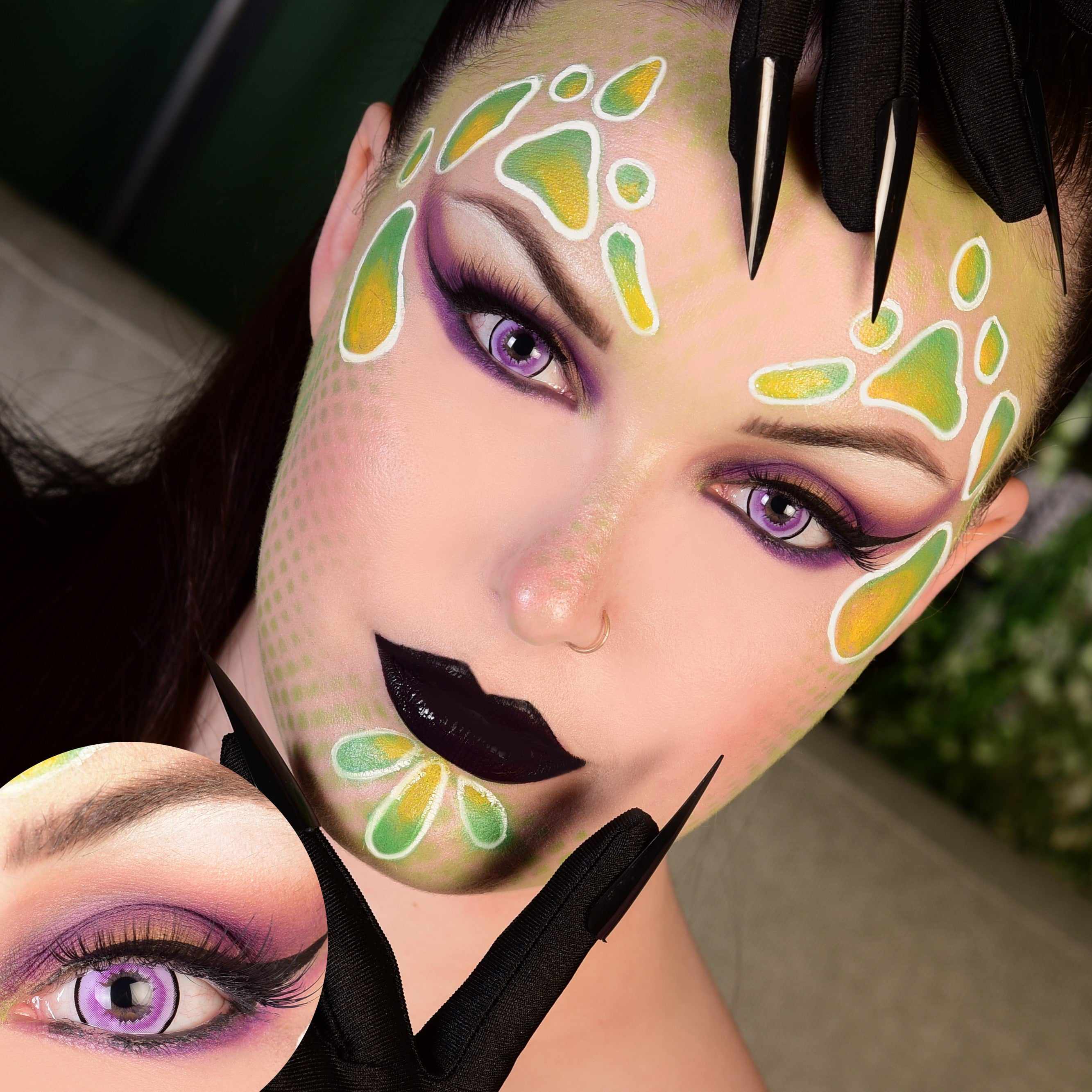 Primal Succubus lentilles cosplay violettes