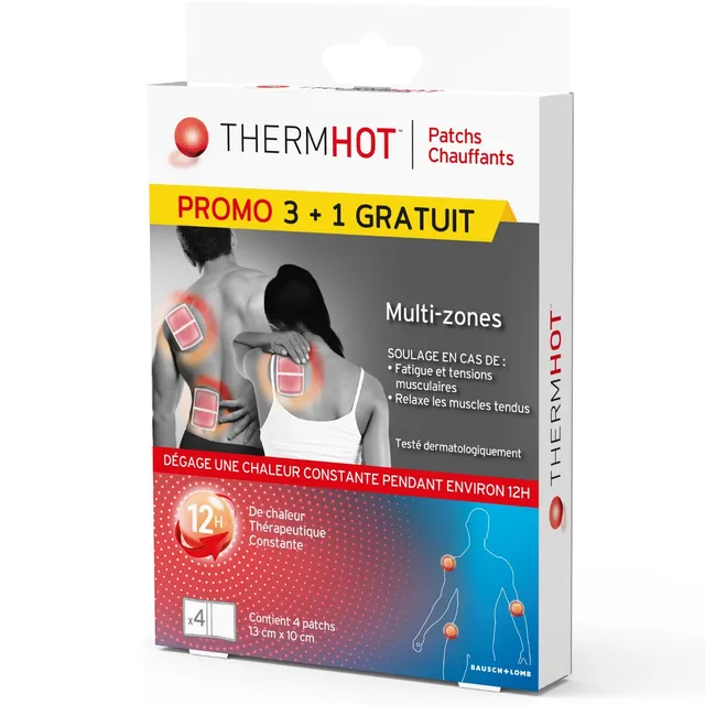 Ultra ThermHot patch chauffant 12h multizones lot 3+1 offert