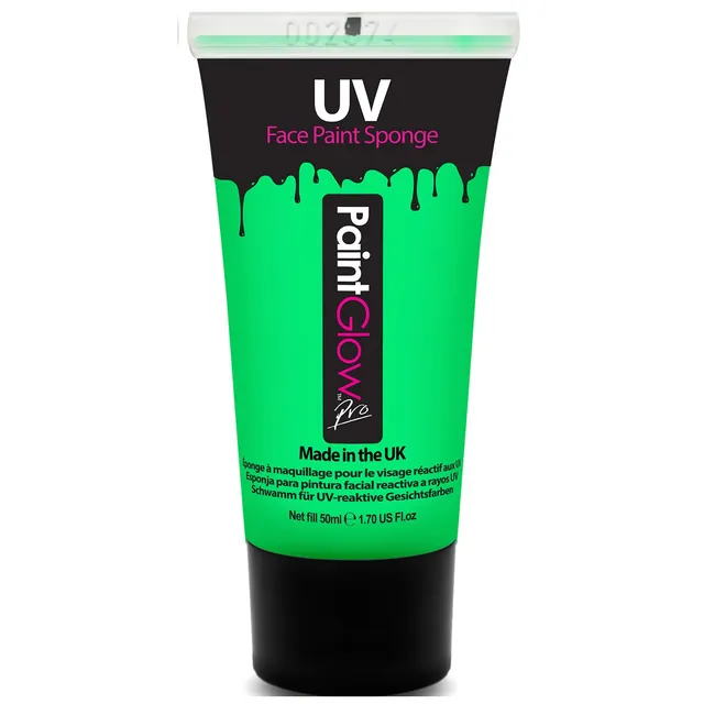 PaintGlow UV vert peinture visage et corps fluo 50ml