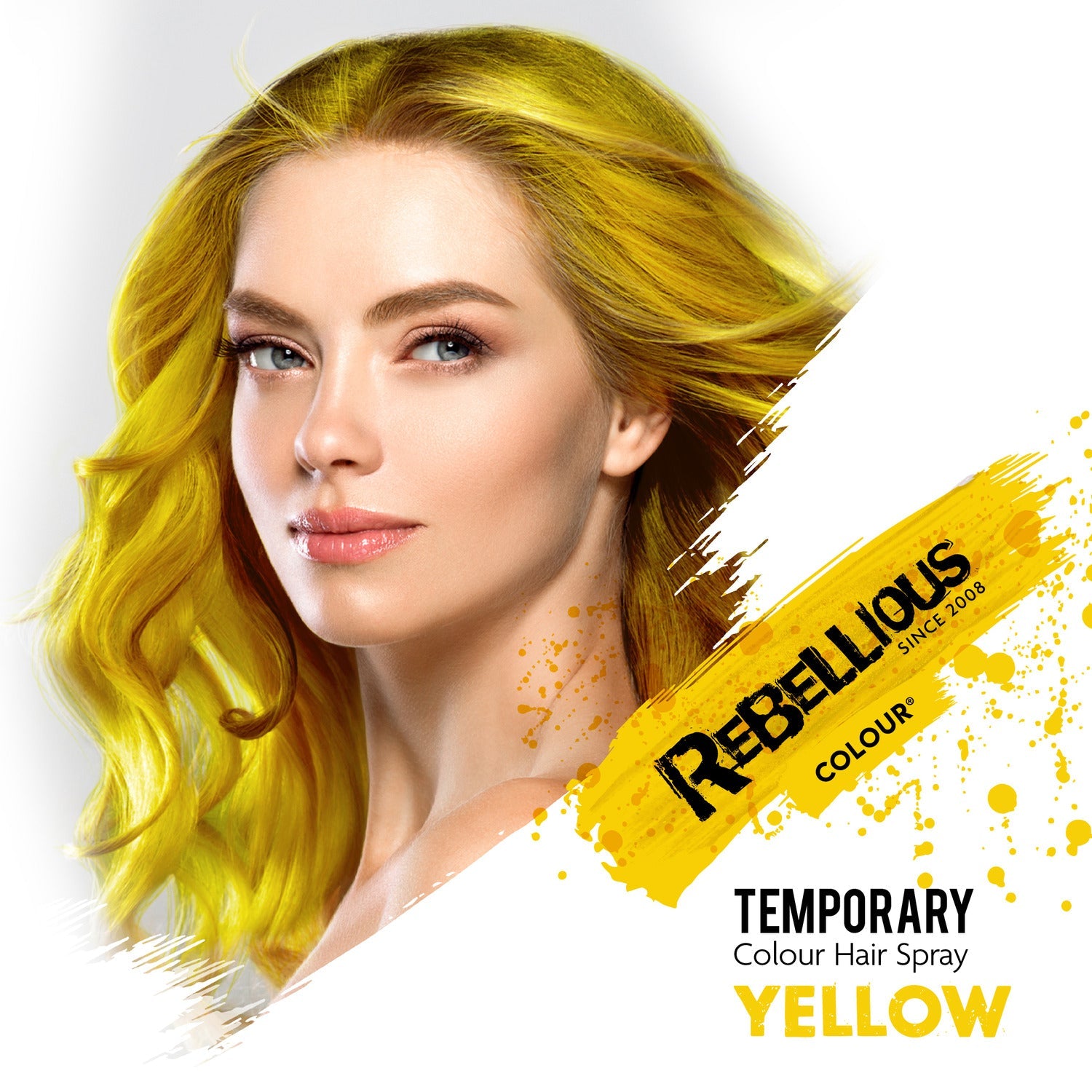 Rebellious spray colorant cheveux jaune 125 ml lavable