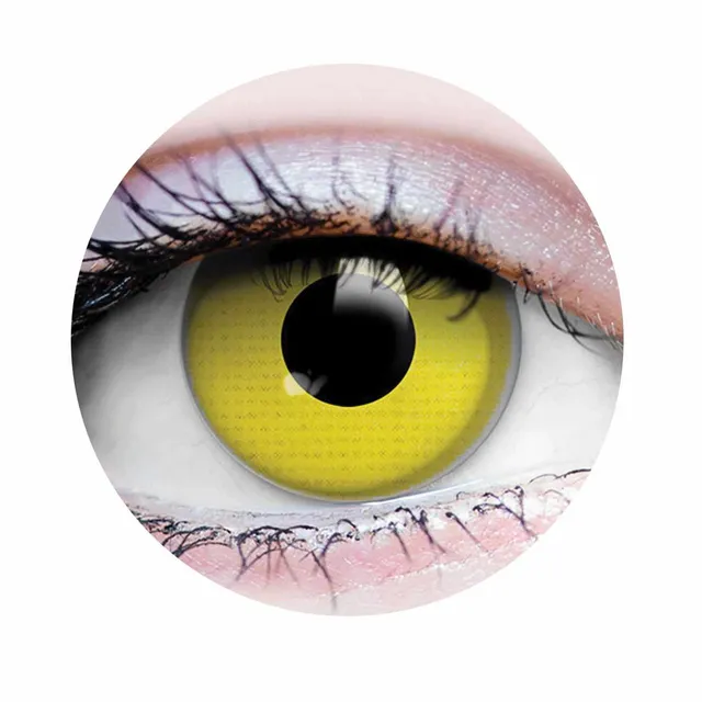 PRIMAL Raven lentilles de contact jaunes opaques cosplay