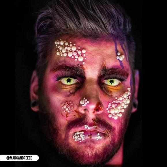 PRIMAL Contagion I lentilles de contact gris jaune effet zombie