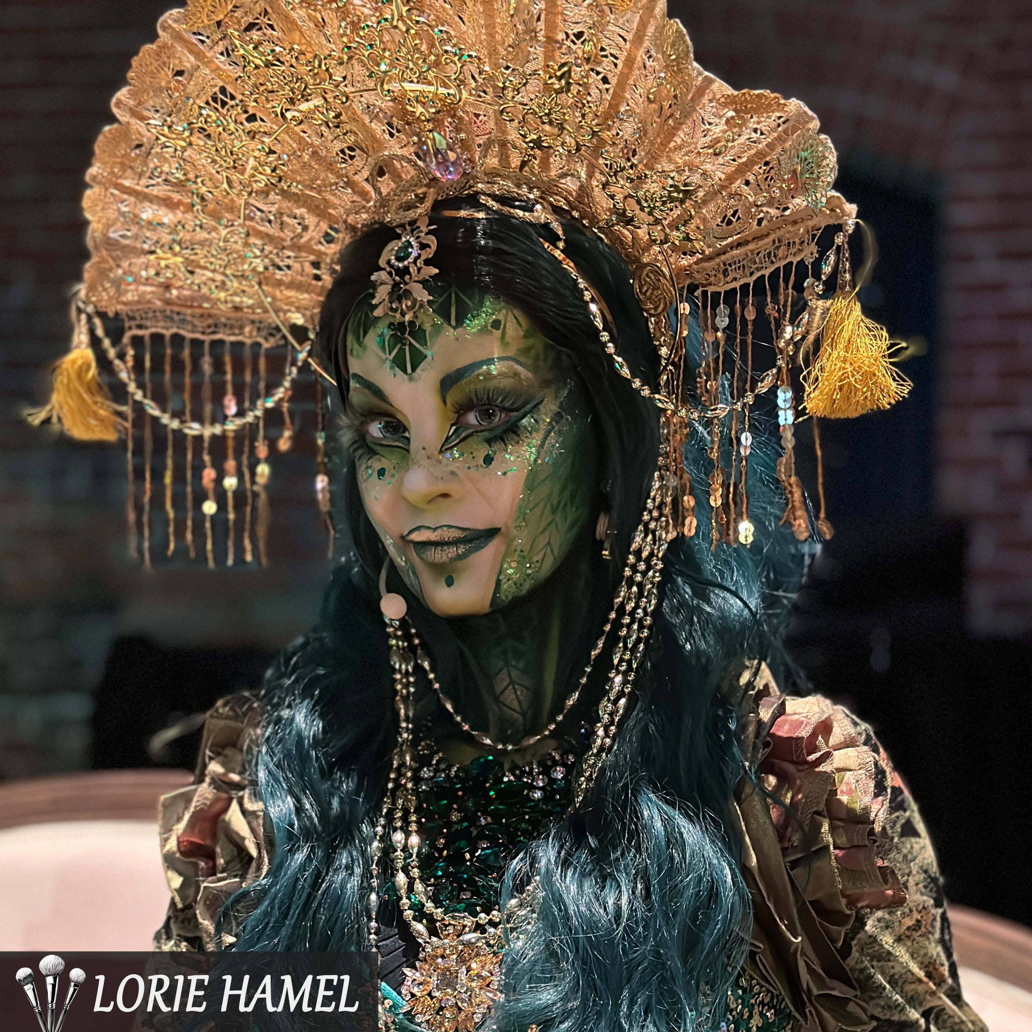PRIMAL Lizard King lentilles vertes serpent cosplay