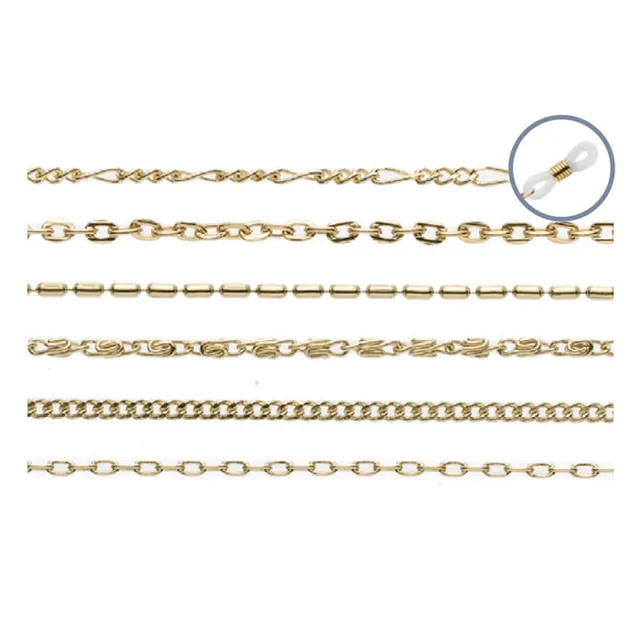 JHB 226 chaînette lunettes métal doré lot 6