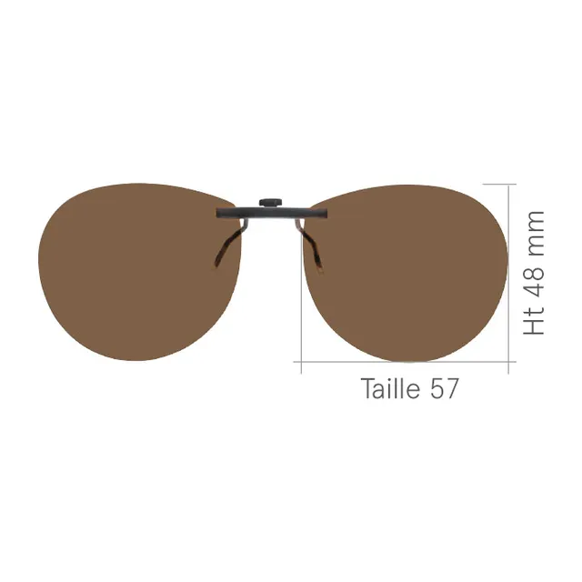 JHB Polyclip 166Q clip solaire polarisant taille 57