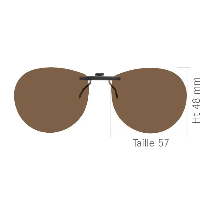 JHB Polyclip 166Q clip solaire polarisant taille 57