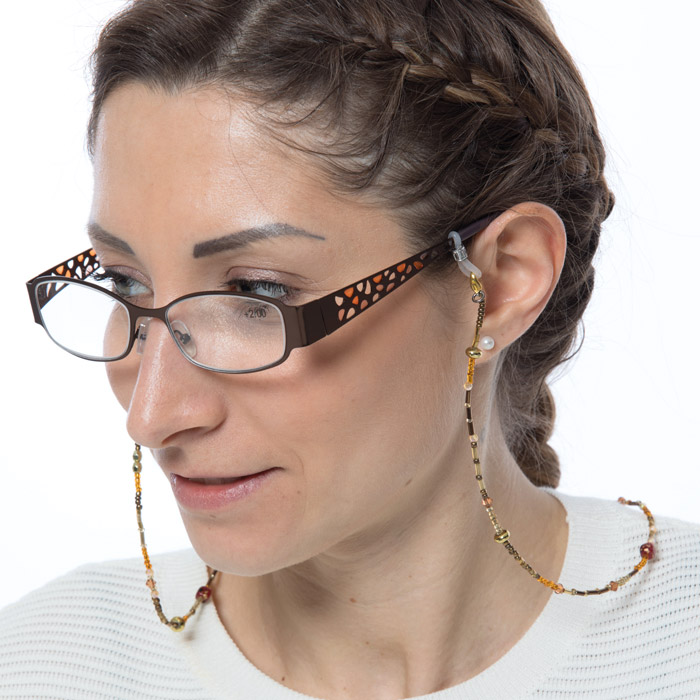 JHB 228 chaînette lunettes métal couleur lot 6