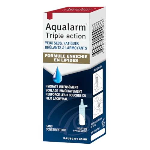 AQUALARM Triple Action gouttes yeux 10 ml lipides