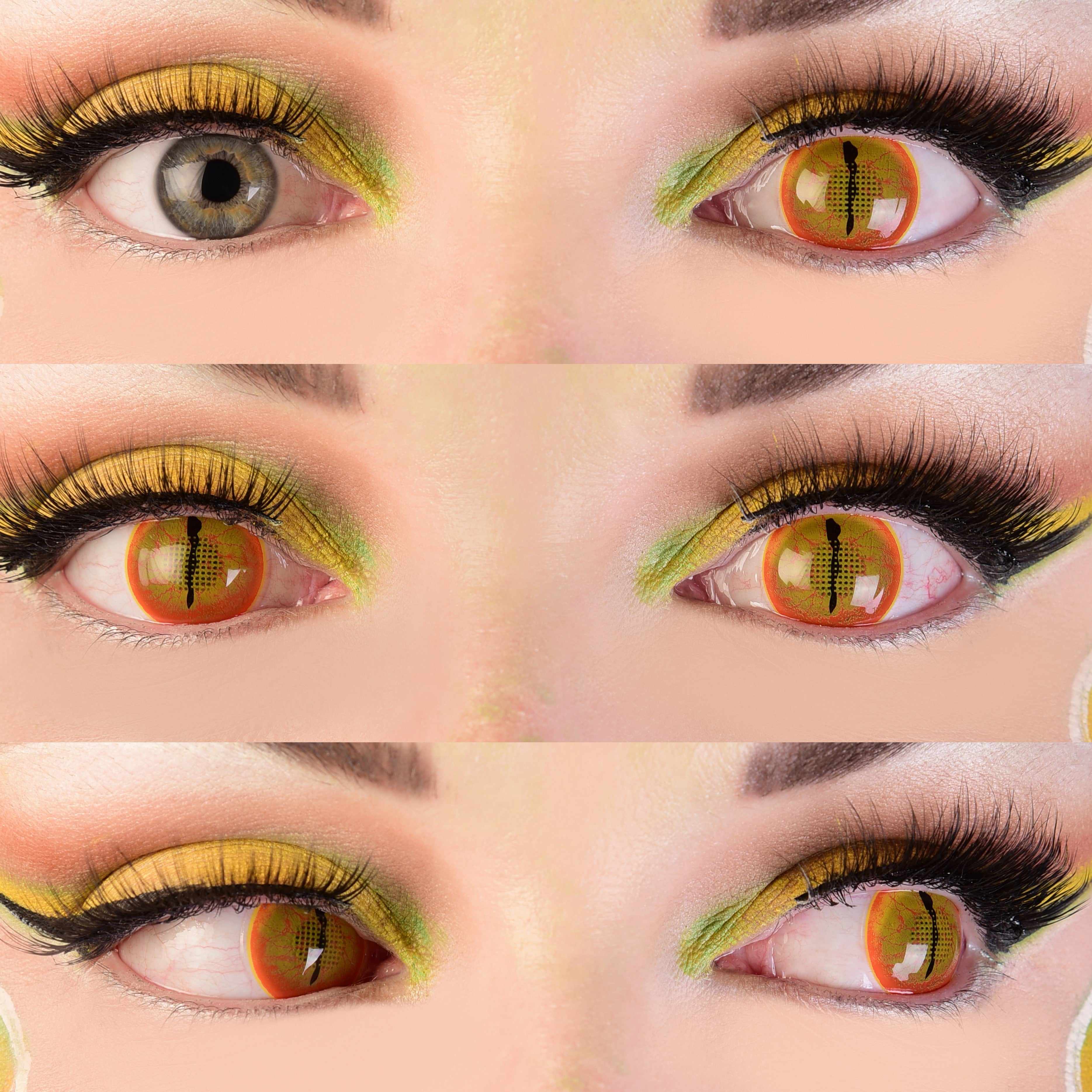 PRIMAL Jurassic I lentilles couleur jaune reptile