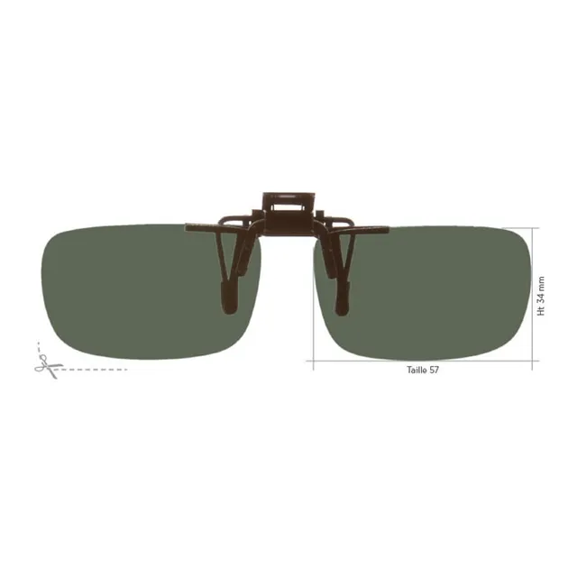 JHB Réf 713S easyclip relevable solaire polarisé taille 57