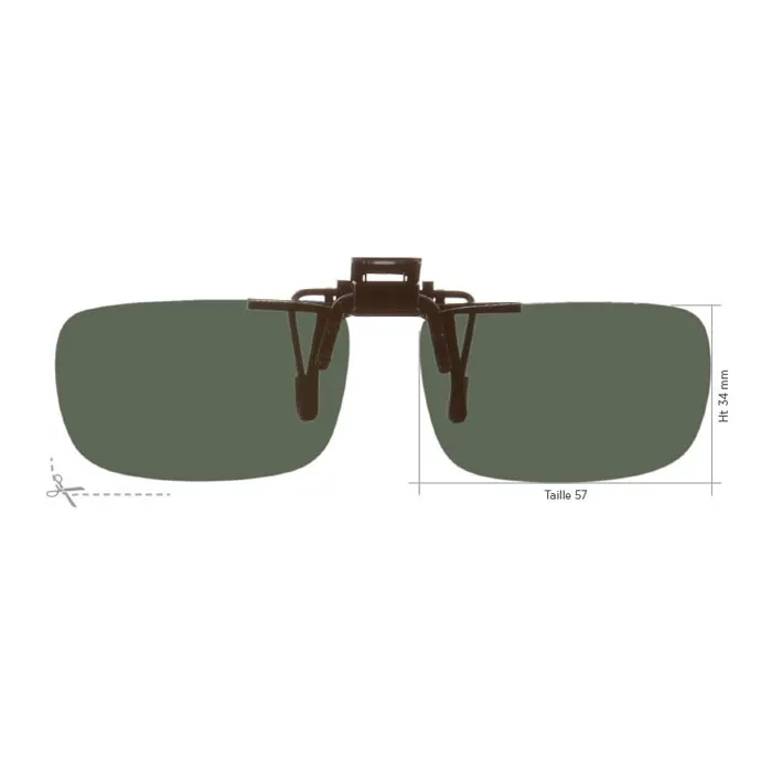 JHB Réf 713S easyclip relevable solaire polarisé taille 57