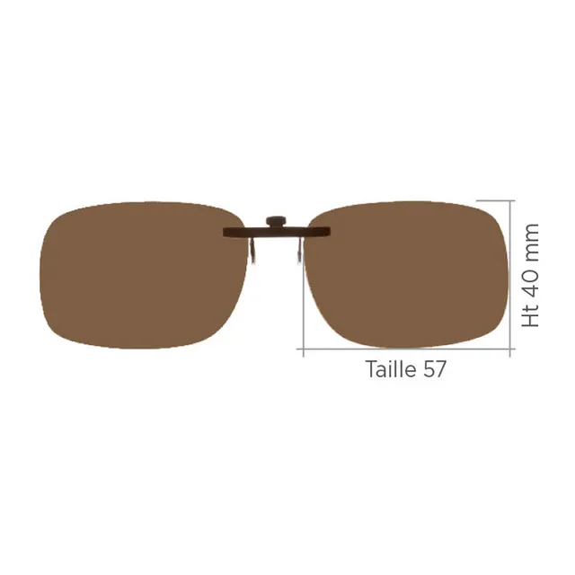 JHB Tinyclip 265Q clip solaire polarisant cat.3 taille 57