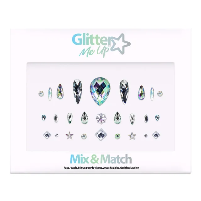 PRIMAL Glitter Me Up Mix & Match Gems strass visage réutilisable