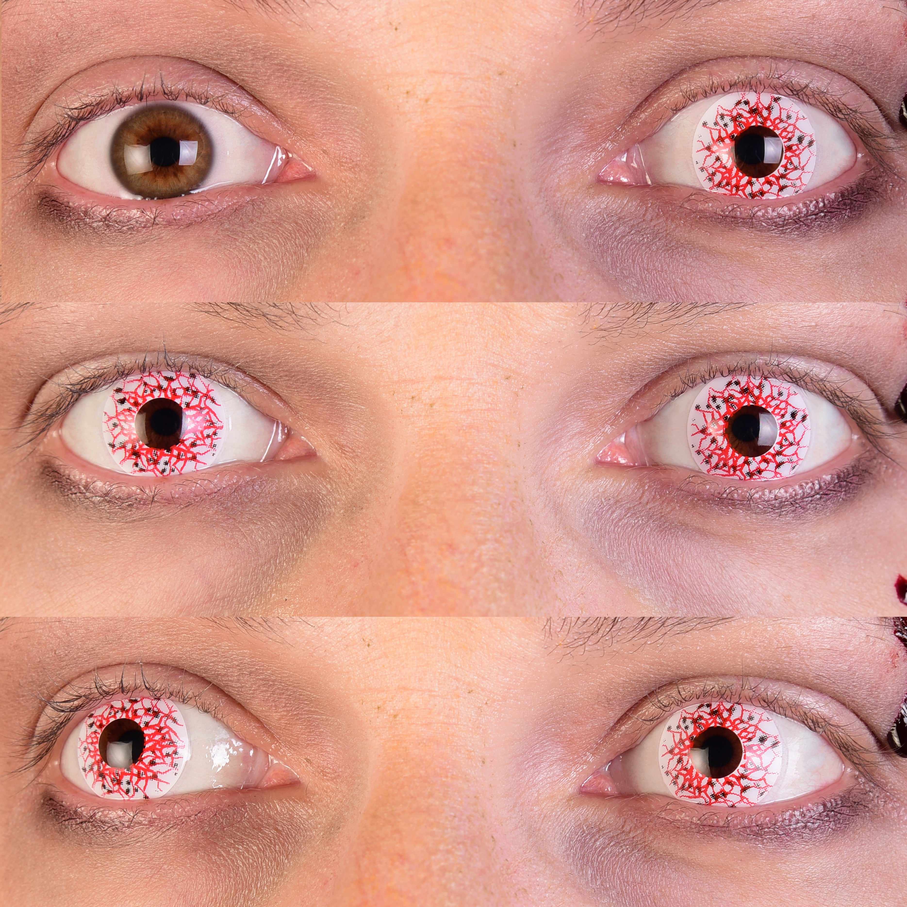 PRIMAL Berserker I lentilles couleur blanc rouge