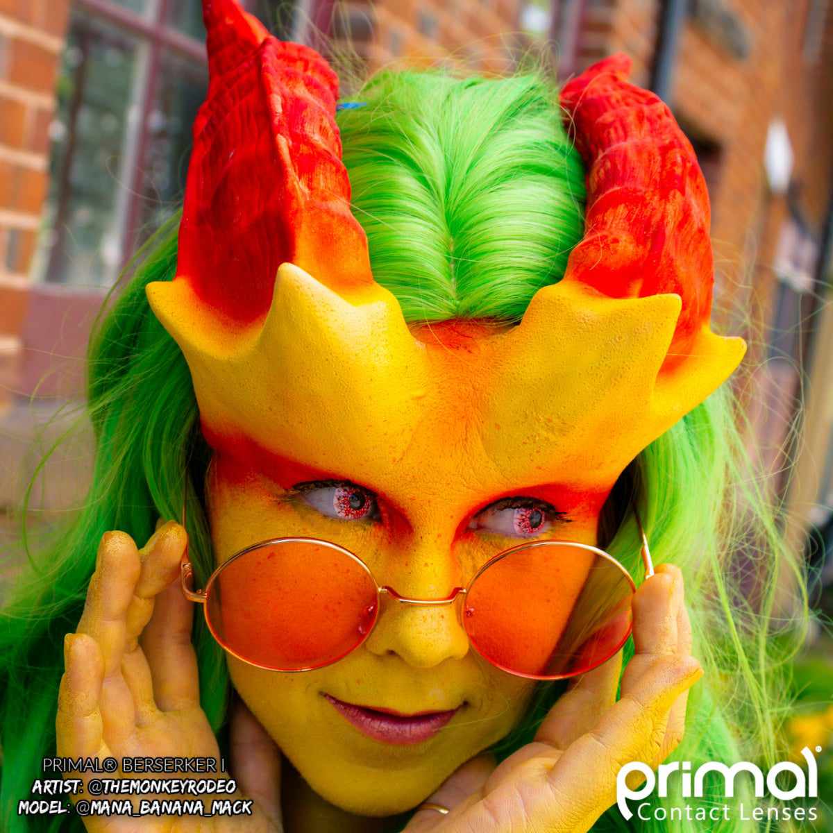 PRIMAL Berserker I lentilles couleur blanc rouge