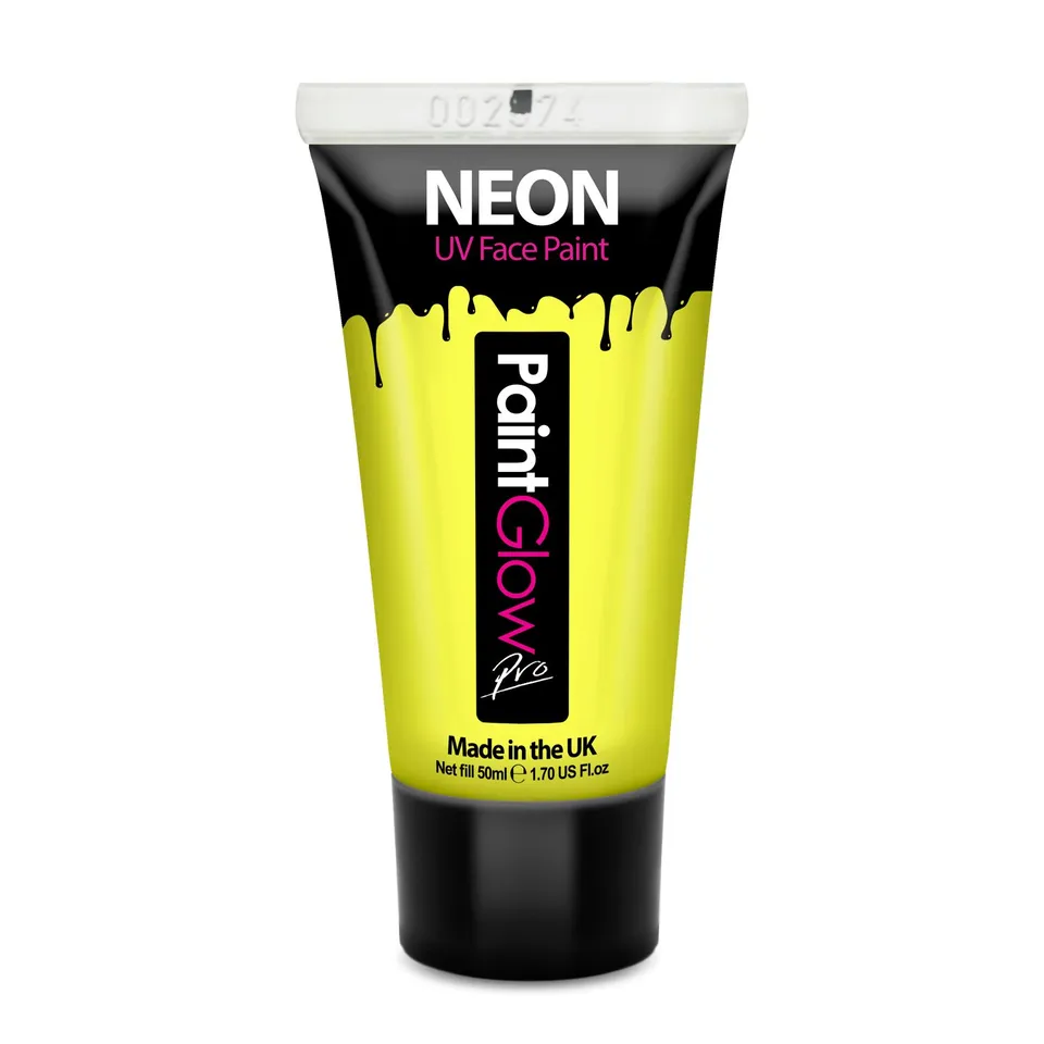 PaintGlow UV jaune peinture visage et corps fluo 50ml