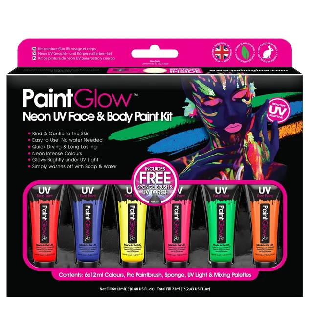 PRIMAL PaintGlow Neon coffret maquillage fluo UV
