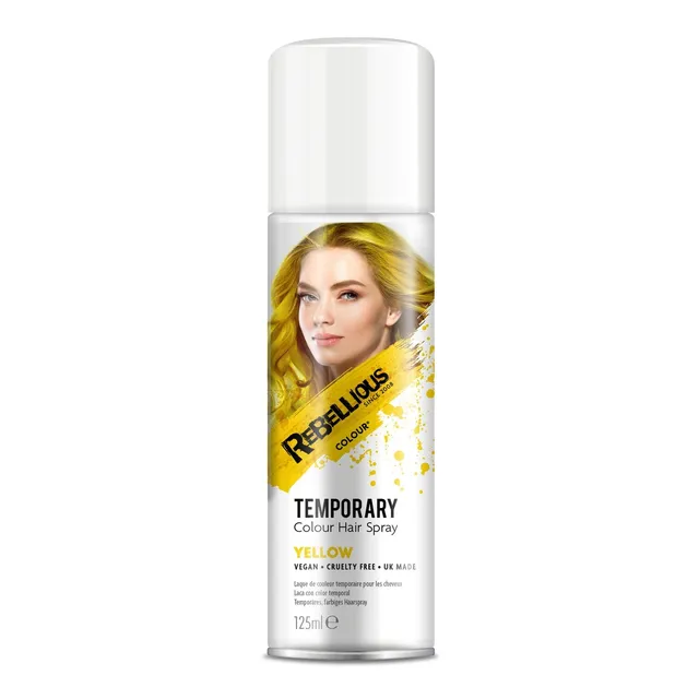 Rebellious spray colorant cheveux jaune 125 ml lavable