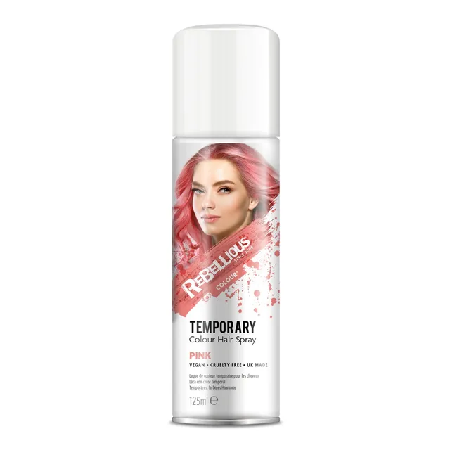 Rebellious spray cheveux rose lavable 125 ml