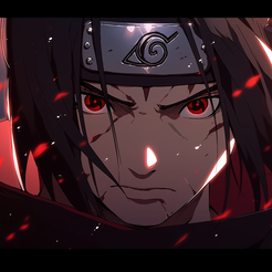 Primal Itachi Uchiha Mangekyou lentilles cosplay Naruto