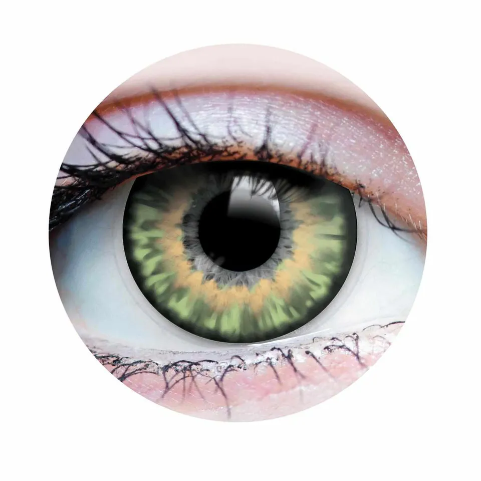PRIMAL Sunrise Jade lentilles vertes 14,2mm naturelles jade doré