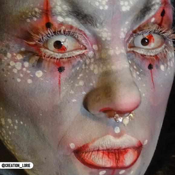 PRIMAL Undead lentilles blanches zombie cosplay