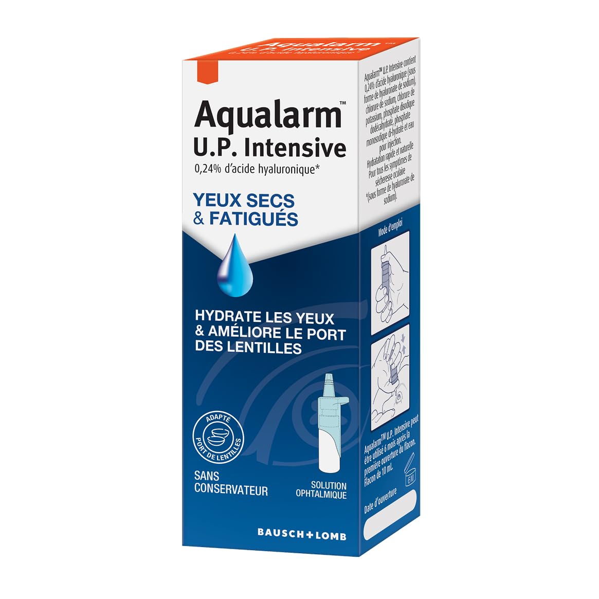 Aqualarm U.P. Intensive gouttes yeux secs 2x10ml hyaluronique