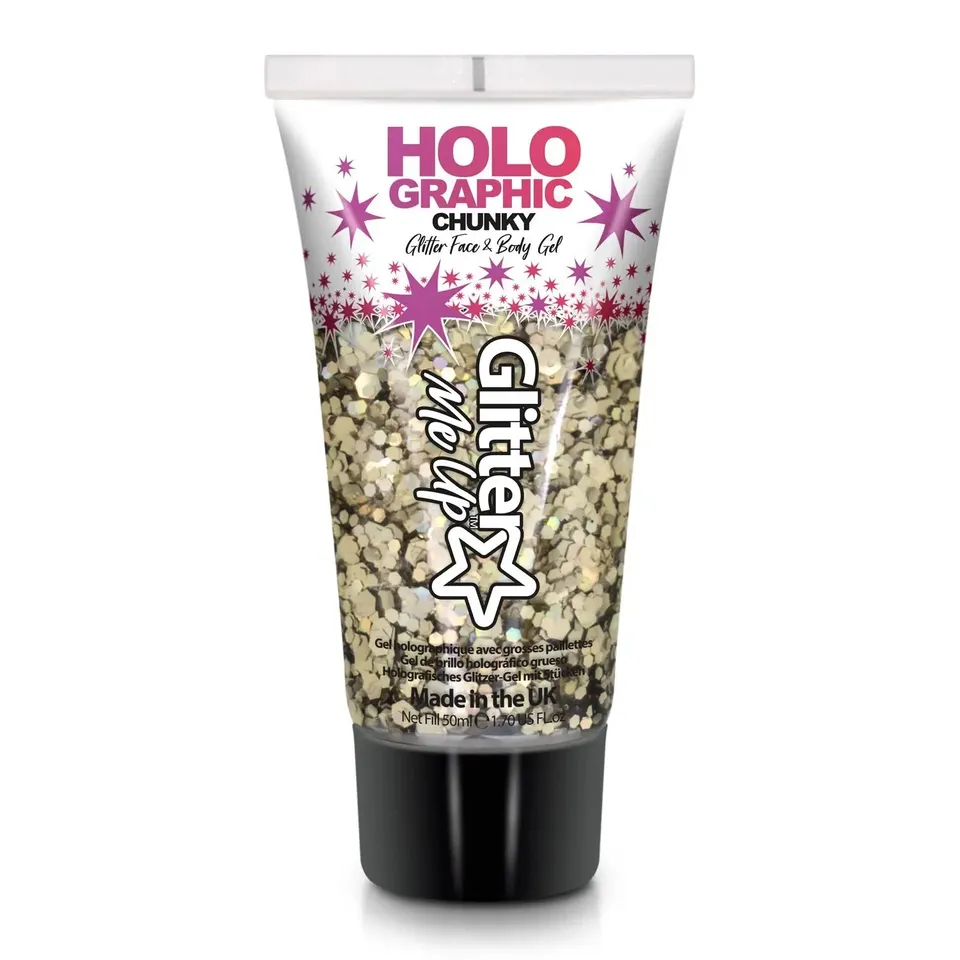 Glitter Me Up Golden Girl gel paillettes holographique visage 50 ml