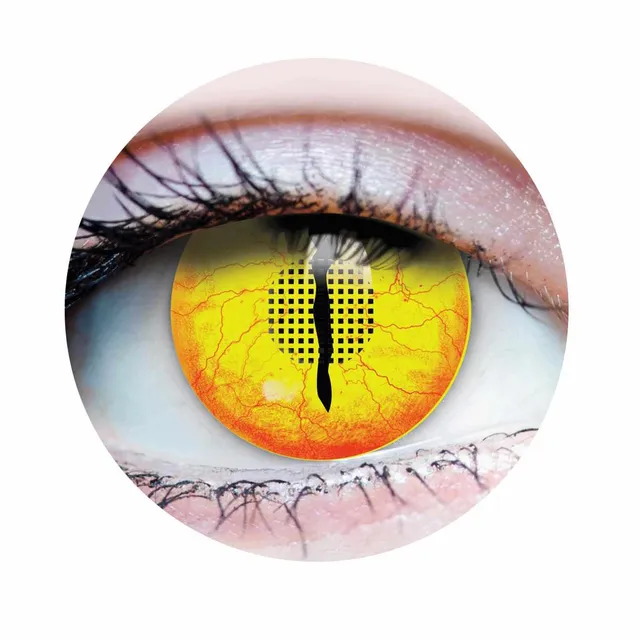 PRIMAL Jurassic I lentilles contact jaune reptile pupille maillée