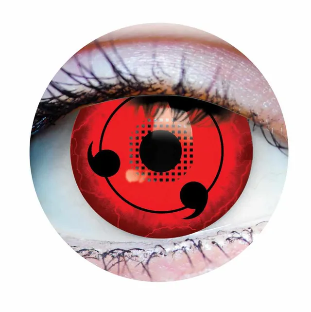 PRIMAL Sharingan lentilles rouges cosplay anime