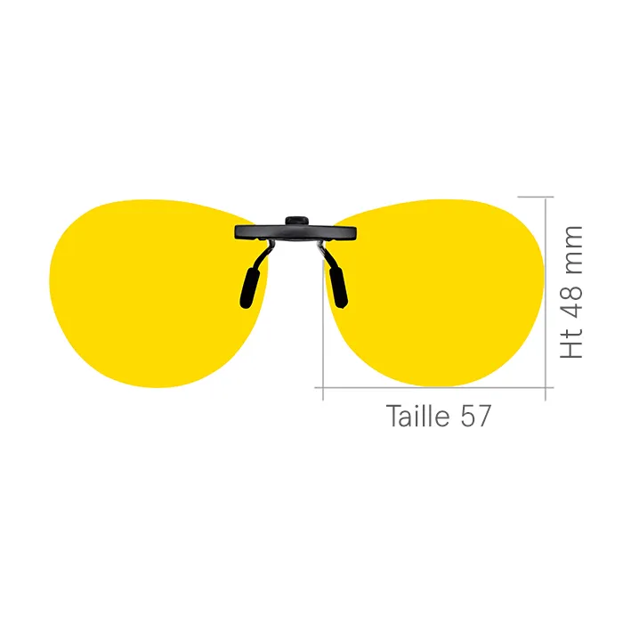 JHB Polyclip 166T clip conduite jaune polarisant 57