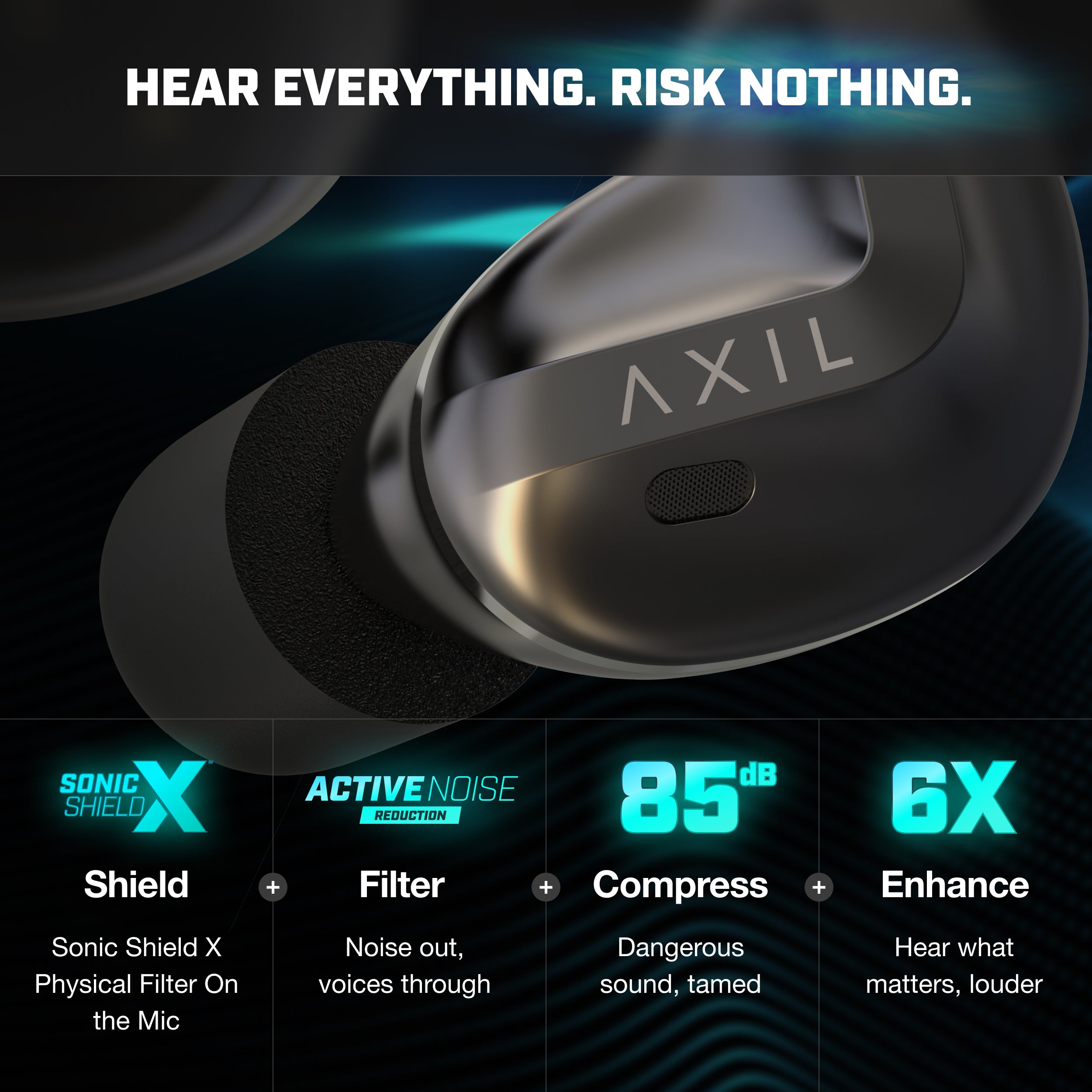 Axil Xcor Pro II écouteurs protection auditive ANR